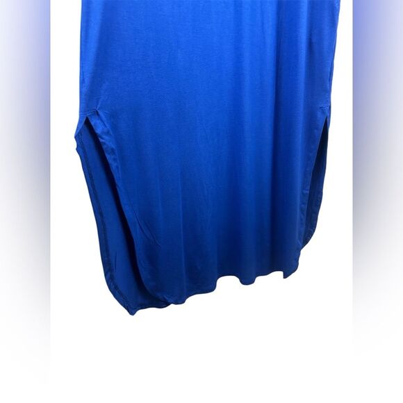 Culture Code Women’s Long Blue Flowy Stretchy Short Sleeve Dress Plus Sz 2X - Picture 4 of 6